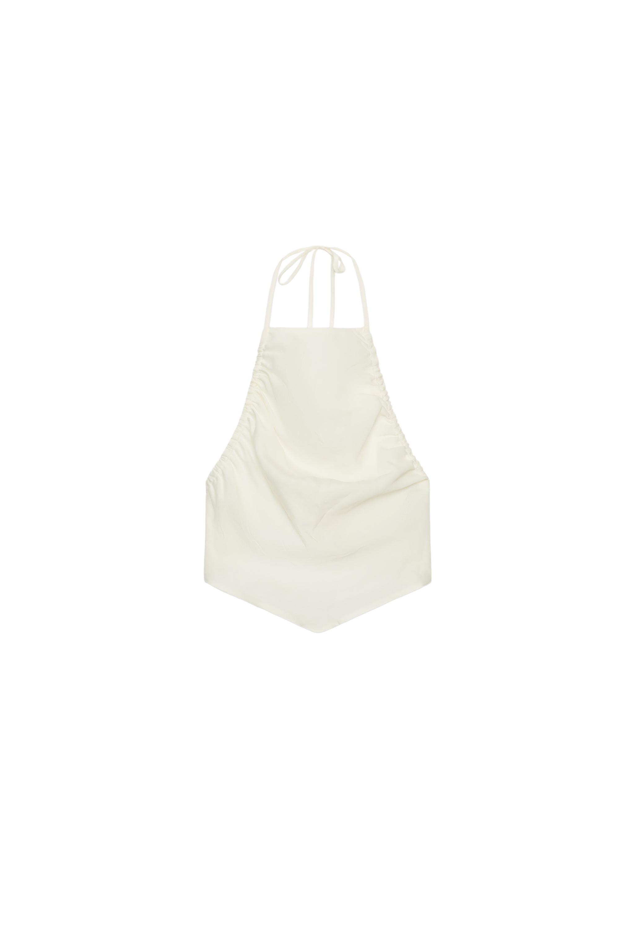 TOP HALTER PLISSÉ